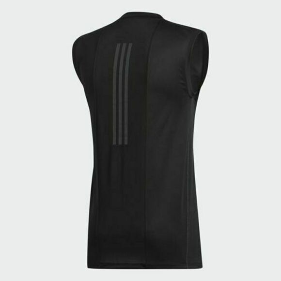 adidas FM2088 Mens Sz Small Tech Training Sleeveless HEAT.RDY Running Tank Black - Picture 9 of 11